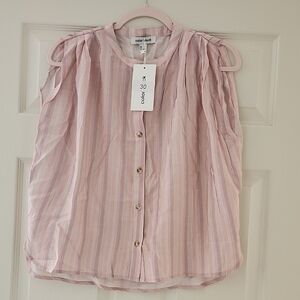 NWT Delicate Pink Striped Blouse by